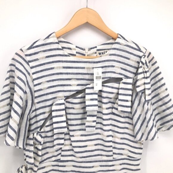 NWT Anthropologie SPRING Bows and Stripes Sheath Dress SIZE 0 - Picture 4 of 6